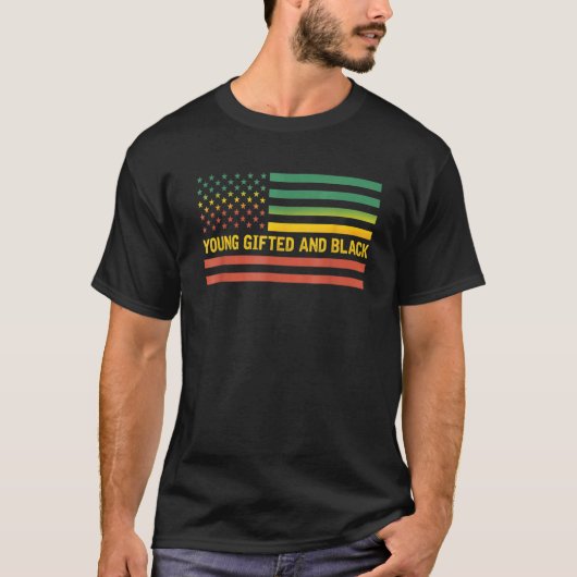 Junge Ed und schwarze Geschichte - US Flag Afrika T-Shirt (Vorderseite)
