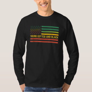 Junge Ed und schwarze Geschichte - US Flag Afrika T-Shirt