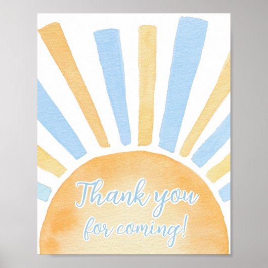 Junge ein wenig Sonnenschein Ray of Sunshine Danke Poster (Vorne)