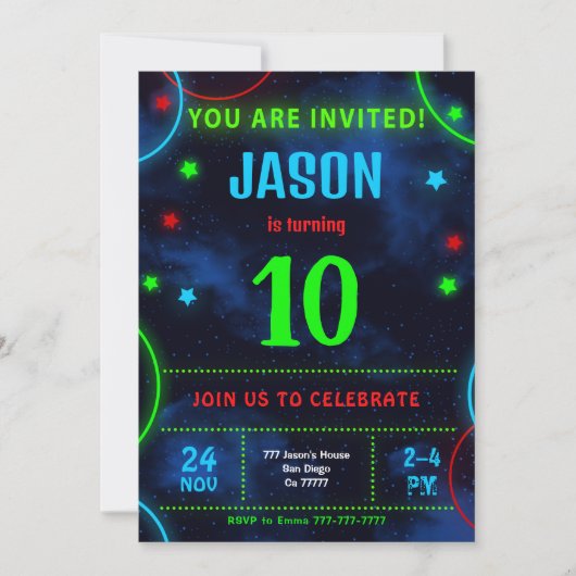 Junge Einladung (Vorderseite)