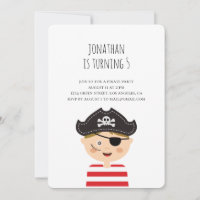 Junge Einladung zum Geburtstag. Kinder rauben Part