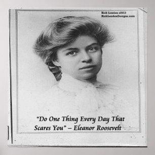 Junge Eleanor Roosevelt Tu Etwas Angsteinflössende Poster