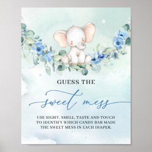Junge Elefanten Blumenratte Das süße Schlamaspiel Poster