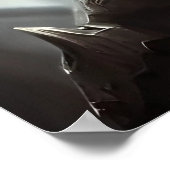 Junge Elfenweibchen blaues Auge | AI Art Poster (Ecke)