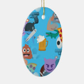 Junge Emoji Keramik Ornament (Rechts)