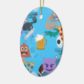 Junge Emoji Keramik Ornament (Links)