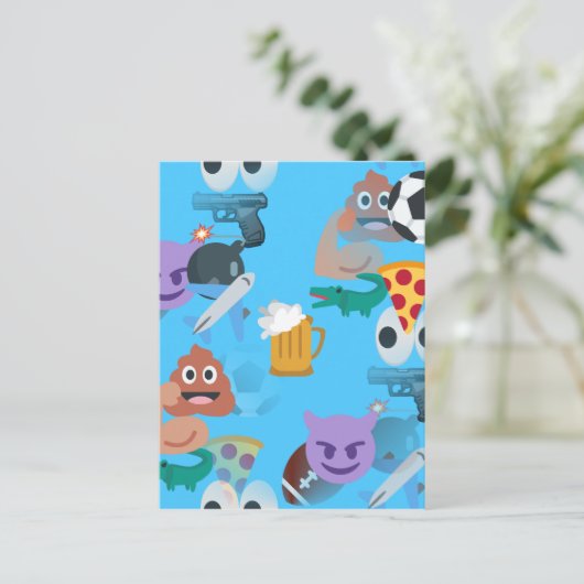 Junge Emoji Postkarte (Stehend Vorderseite)