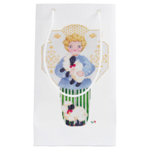 Junge Engel mit Lammbeutel Kleine Geschenktüte