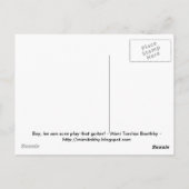 Junge, er kann wirklich Gitarre spielen! Postkarte (Rückseite)