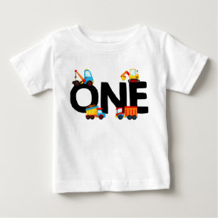 Junge erste Geburtstagsbauweise Dump Truck Baby T-shirt