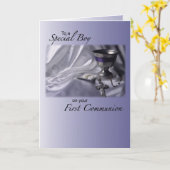 Junge, Erste Gemeindegratulation Karte (Gelbe Blume)