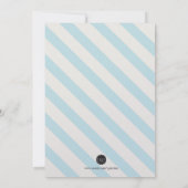 Junge erste heilige Kommune Einladung Blue Stripes (Rückseite)