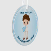 Junge Erste heilige Kommunion Acrylschmuck Ornament (Vorderseite)