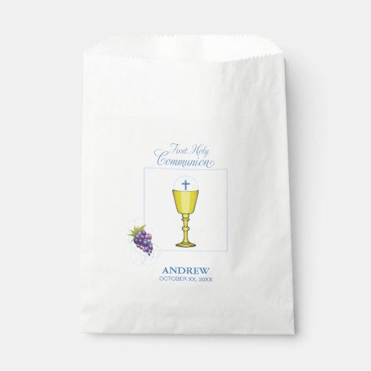 Junge Erste Kommune, Chalice mit Gastgeber und Tra Geschenktütchen (Vorderseite)