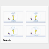 Junge Erste Kommune, Chalice mit Gastgeber und Tra Rechteckiger Aufkleber (Blatt)