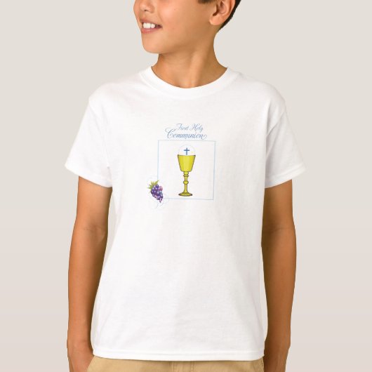 Junge Erste Kommune, Chalice mit Gastgeber und Tra T-Shirt (Vorderseite)