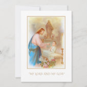 Junge Erste Kommunion Katholische Erinnerung an He Ankündigung (Vorderseite)