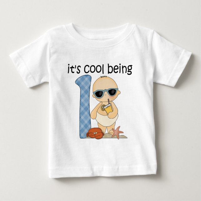 Junge, es ist Cool, eins zu sein Baby T-shirt (Vorderseite)