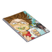 Junge essen Bonbons, (schwarze) Zahnfee, Spielzeug Notizblock (Rechte Seite)