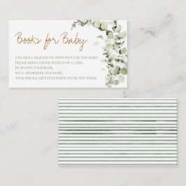 Junge Eucalyptus Boho Minimalistische Bücher für B Begleitkarte