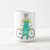 Junge, Fahrrad, Biker Kaffeetasse (Mittel)