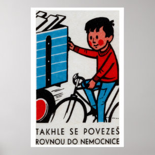 Junge fährt mit Lastwagen - Matchbox-Druck - Tsche Poster