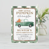 Junge Fall Geburtstag Einladung jeden Alters (Stehend Vorderseite)