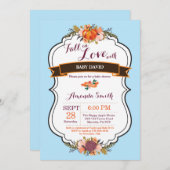 Junge Fall in Liebe Pumpkin Baby Dusche Einladung (Vorne/Hinten)