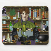 Junge Fantasy-Bibliotheksbücher des Zauberers Drac Mousepad (Vorne)