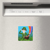 Junge feiert Saint Patrick Day Magnet (In Situ (Geschirrspüler))
