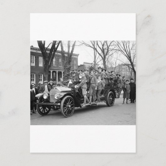 Junge Feuerbohrer, 1910er Postkarte (Vorderseite)