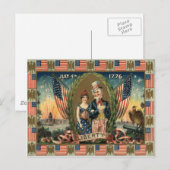 Junge Feuerwerkskörper Feuerwerk US-Flagge Postkarte (Vorne/Hinten)