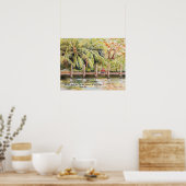 Junge Fischerei mit Hund Psalm 37:4 Poster (Küche)