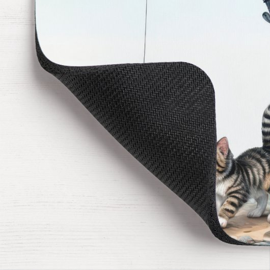 Junge Fischerei mit Kitten Mousepad (Ecke)