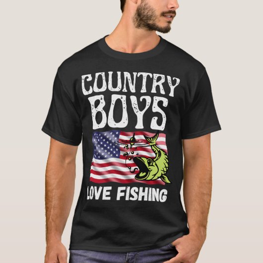 Junge fischt vom Mond - Weiß T-Shirt (Vorderseite)