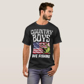 Junge fischt vom Mond - Weiß T-Shirt (Vorne ganz)