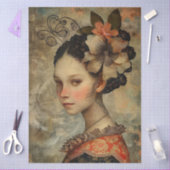 Junge französische Dame IV Tissue-Papier Seidenpapier (Basteln)