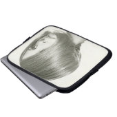 Junge Frau 2 Laptopschutzhülle (Vorne Knopf)