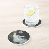 Junge Frau am Klavier von Renoir Getränkeuntersetzer (Seite)