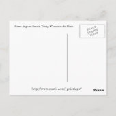 Junge Frau am Klavier von Renoir Postkarte (Rückseite)