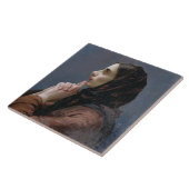 Junge Frau an Gebet, 1879 (Öl auf Leinwand) Fliese (Seite)