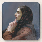 Junge Frau an Gebet, 1879 (Öl auf Leinwand) Untersetzer (Vorderseite)