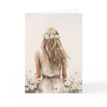 Junge Frau auf dem "Daisy Field"