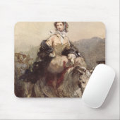 Junge Frau auf einem Pferd Mousepad (Mit Mouse)