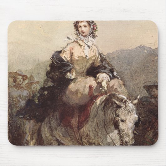 Junge Frau auf einem Pferd Mousepad (Vorne)