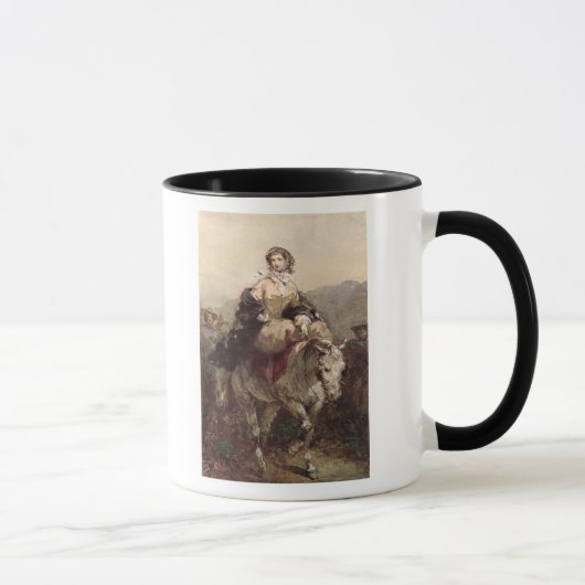 Junge Frau auf einem Pferd Tasse (Rechts)