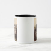 Junge Frau auf einem Pferd Tasse (Zentrum)