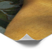 Junge Frau auf ihrer Toilette Poster (Ecke)