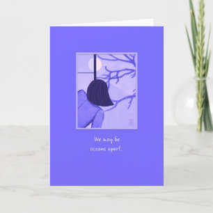 Junge Frau auf Shoji Screen Oceans Apart Card Karte