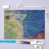 Junge Frau beim Lesen in einem Fenster Seidenpapier (Handwerk)